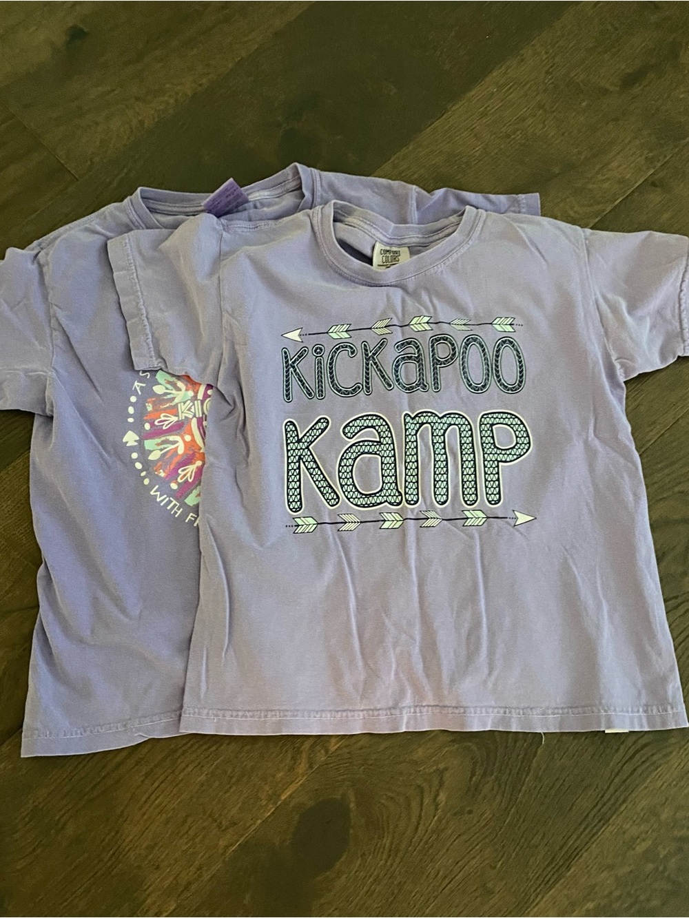 Comfort Colors Lavender "Kickapoo Kamp" Short Sleeve Tee Youth Medium